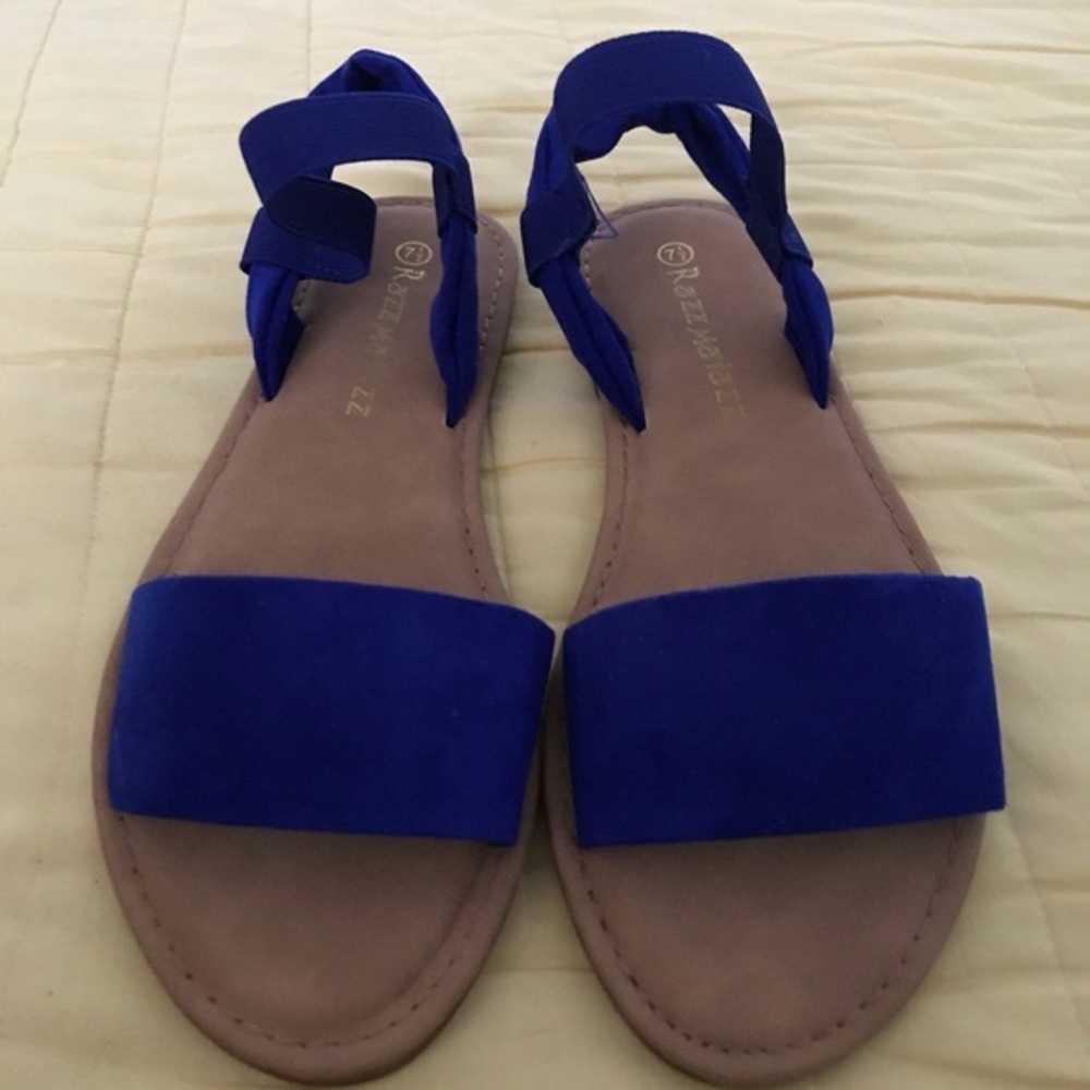 NWT blue sandals
